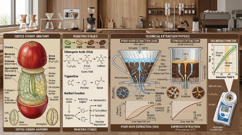 Featured image of post Die Wissenschaft des Kaffees: Fermentation, Röstthermodynamik, Extraktionshydrodynamik und Aromenchemie