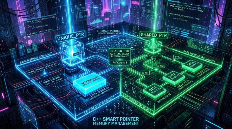 Featured image of post Nutzung von Smart Pointern (std::unique_ptr / shared_ptr) zur Vermeidung von Speicherlecks