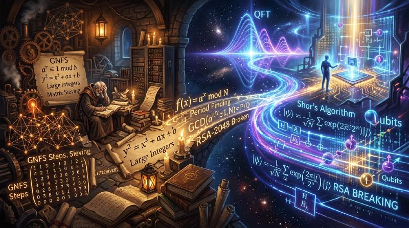 Featured image of post Casser le chiffrement RSA ? Explication approfondie des algorithmes GNFS et de Shor avec des formules mathématiques