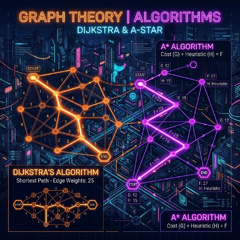 Featured image of post グラフ理論とダイクストラ法・A*アルゴリズム：経路探索の数学的基盤と実装