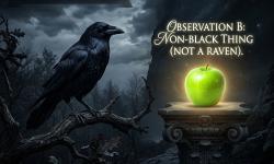 Featured image of post Does seeing a blue apple prove 'ravens are black'? : Hempel's Ravens
