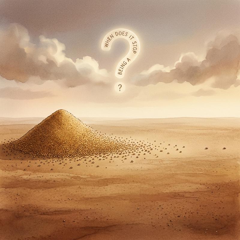 Featured image of post Wann hört ein Sandhaufen auf, ein Sandhaufen zu sein, wenn man ein Sandkorn entfernt? Das Sorites-Paradoxon