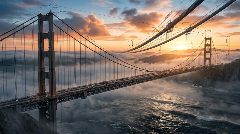 Featured image of post Por que as pontes suspensas não caem: A física, mecânica e história de engenharia dos vãos colossais