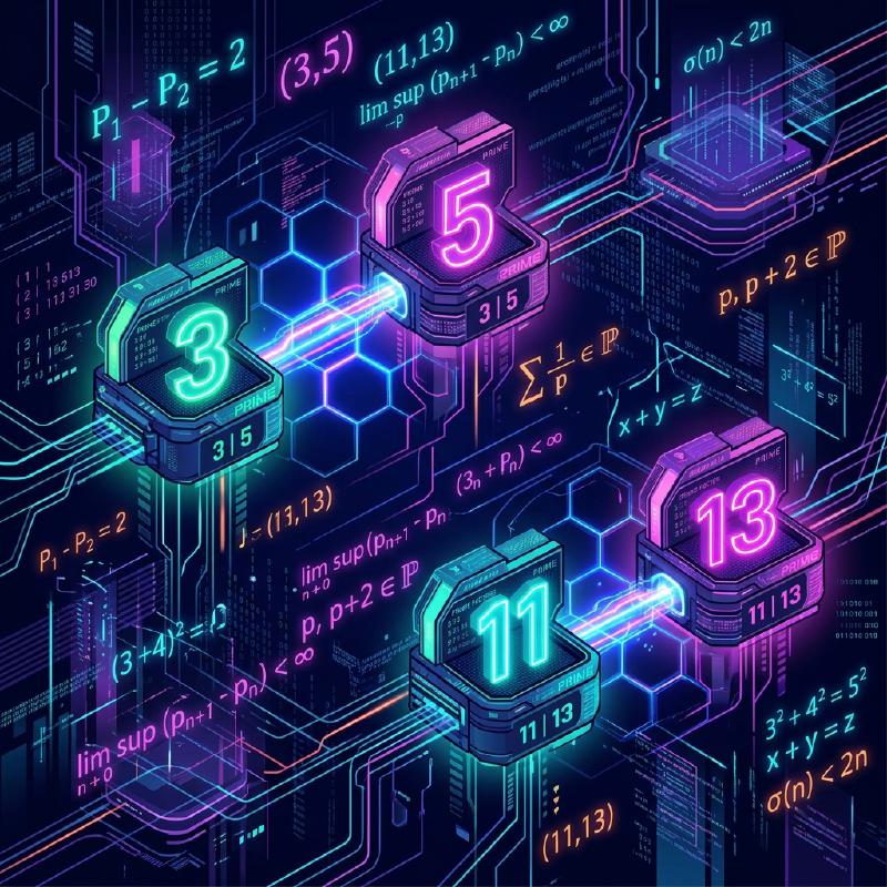 Featured image of post 쌍둥이 소수 추측 (Twin Prime Conjecture) - 차이가 2인 소수의 쌍은 무한히 존재하는가
