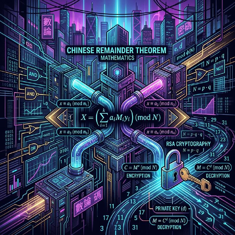 Featured image of post 中国剰余定理（Chinese Remainder Theorem） - 古代の算術から現代のRSA暗号を支える大定理