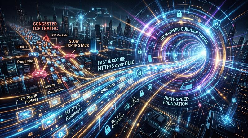 Featured image of post HTTP/3とQUIC:TCPを捨ててUDPを採用したWeb通信のパラダイムシフト