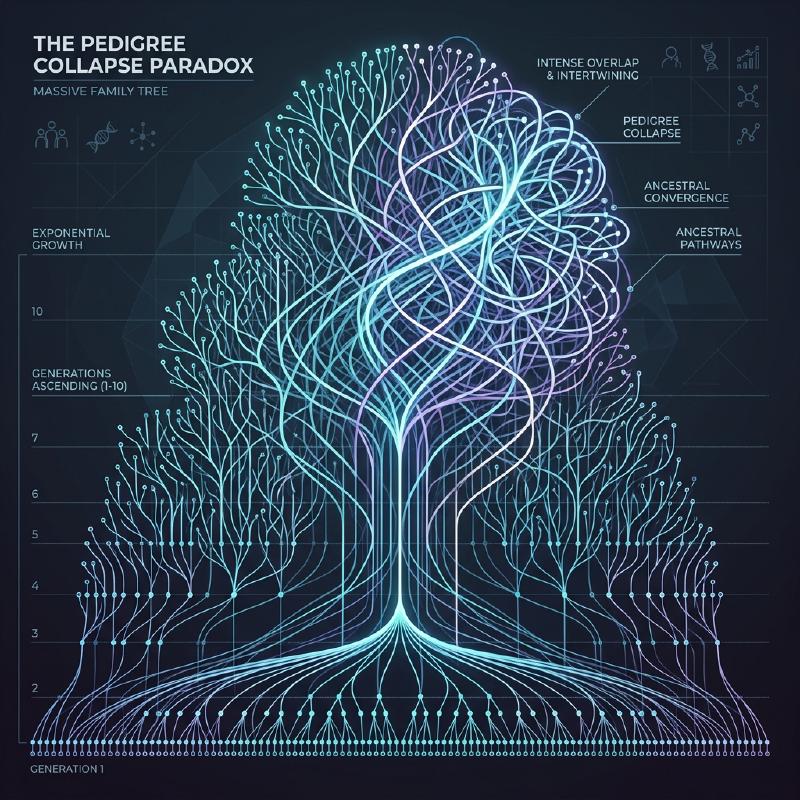 Featured image of post 先祖のパラドックス：血統の崩壊（Pedigree Collapse）の数学と遺伝学