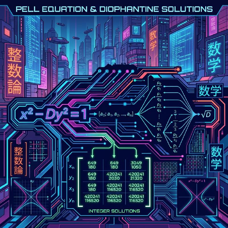 Featured image of post ペル方程式:無限の解を持つディオファントス方程式の魅力と連分数