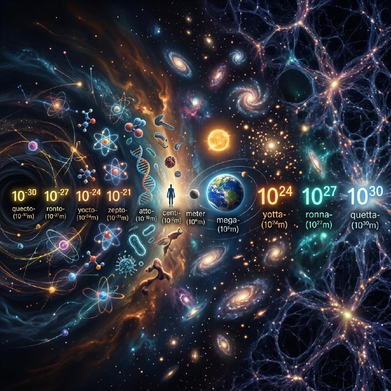 Featured image of post ミリからメガ、そしてクエタへ：SI接頭語（大きさの単位）の定義と宇宙規模のスケール感